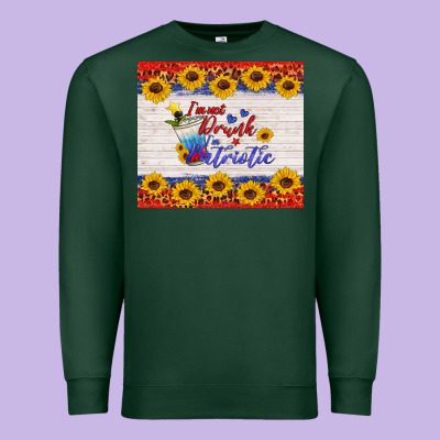 I'm Not Drunk I'm Patriotic Premium Sweatshirt Designed By Hra Design Shop