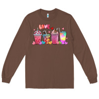 Chestnut love coffee cups Long Sleeve Tee - MaliasSmallBusiness