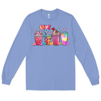 Colony Blue love coffee cups Long Sleeve Tee - MaliasSmallBusiness