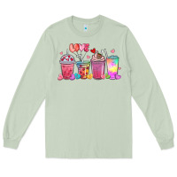 Matcha love coffee cups Long Sleeve Tee - MaliasSmallBusiness