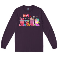 Plum love coffee cups Long Sleeve Tee - MaliasSmallBusiness