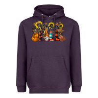 Plum Welcome Fall Pumpkin Heavyweight Hoodie - CowhideDigitalArt