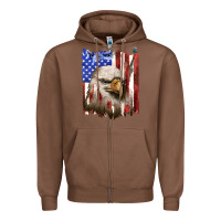 Chestnut usa flag with eagle head Zipper Hoodie - texasbilliewilder