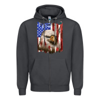Smoke usa flag with eagle head Zipper Hoodie - texasbilliewilder