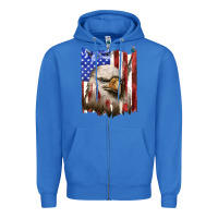 True Royal usa flag with eagle head Zipper Hoodie - texasbilliewilder