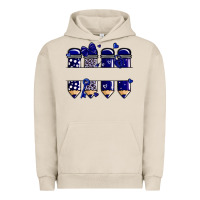 Pigment French Oak valentine's day school pencils navy blue Urban Hoodie - MaliasSmallBusiness