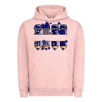 Pigment Salmon valentine's day school pencils navy blue Urban Hoodie - MaliasSmallBusiness