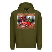 Army Green merry Christmas truck Premium Hoodie - Jasminsmagicworld