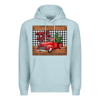Blue Mist merry Christmas truck Premium Hoodie - Jasminsmagicworld