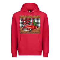 Cardinal merry Christmas truck Premium Hoodie - Jasminsmagicworld