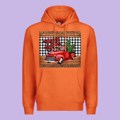 Merry Christmas Truck Premium Hoodie Designed By Jasminsmagicworld