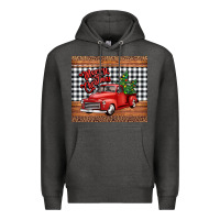 Charcoal Heather merry Christmas truck Premium Hoodie - Jasminsmagicworld