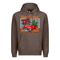 Coffee merry Christmas truck Premium Hoodie - Jasminsmagicworld