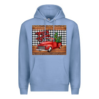 Colony Blue merry Christmas truck Premium Hoodie - Jasminsmagicworld