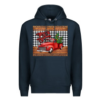 Navy merry Christmas truck Premium Hoodie - Jasminsmagicworld