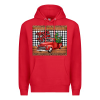 Red merry Christmas truck Premium Hoodie - Jasminsmagicworld