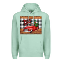 Seafoam merry Christmas truck Premium Hoodie - Jasminsmagicworld