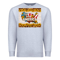 Heather Grey god bless america Premium Sweatshirt - HRA Design Shop