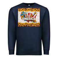 Navy god bless america Premium Sweatshirt - HRA Design Shop