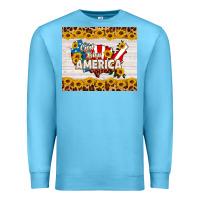 Ocean Blue god bless america Premium Sweatshirt - HRA Design Shop