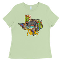 Matcha texas map armadillo Ladies Tee - BarkalooDesign