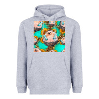 Heather Grey hedgehog western seamless pattern Heavyweight Hoodie - HRA Design Shop