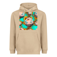 Mushroom hedgehog western seamless pattern Heavyweight Hoodie - HRA Design Shop