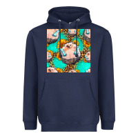 Navy hedgehog western seamless pattern Heavyweight Hoodie - HRA Design Shop