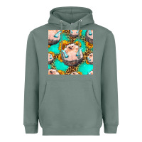 Sage hedgehog western seamless pattern Heavyweight Hoodie - HRA Design Shop