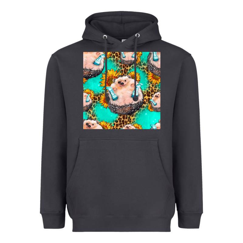 Hedgehog Western Seamless Pattern Heavyweight Hoodie by HRA Design Shop | Teevron
