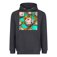 Smoke hedgehog western seamless pattern Heavyweight Hoodie - HRA Design Shop
