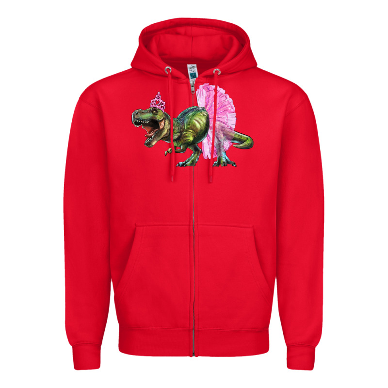 Balerina T Rex Dinosaur With Tutu Zipper Hoodie by RanaPortraitStore | Teevron