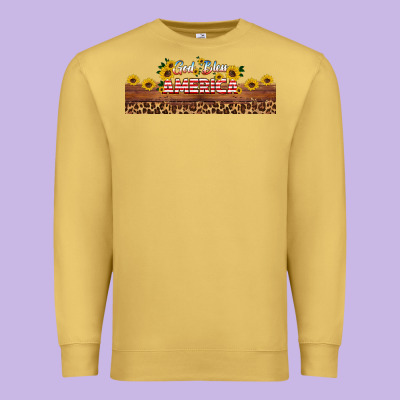 God Bless America Libbey Cup Premium Sweatshirt Designed By Hra Design Shop
