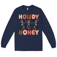 Navy howdy honey Long Sleeve Tee - MaliasSmallBusiness
