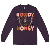 Plum howdy honey Long Sleeve Tee - MaliasSmallBusiness