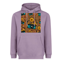 Lavender western sunflowers camera seamless pattern Heavyweight Hoodie - HRA Design Shop
