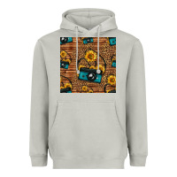 Moon Dust western sunflowers camera seamless pattern Heavyweight Hoodie - HRA Design Shop