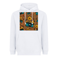 White western sunflowers camera seamless pattern Heavyweight Hoodie - HRA Design Shop