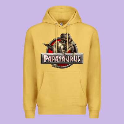 Papasaurus T-rex Premium Hoodie Designed By Lillyallendesigns
