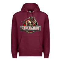 Burgundy Papasaurus T-Rex Premium Hoodie - LillyAllenDesigns