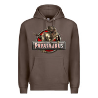 Coffee Papasaurus T-Rex Premium Hoodie - LillyAllenDesigns