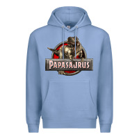 Colony Blue Papasaurus T-Rex Premium Hoodie - LillyAllenDesigns