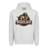 Dove Grey Papasaurus T-Rex Premium Hoodie - LillyAllenDesigns