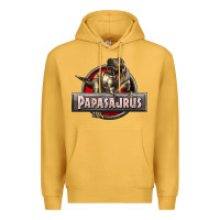 Mustard Papasaurus T-Rex Premium Hoodie - LillyAllenDesigns