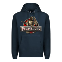 Navy Papasaurus T-Rex Premium Hoodie - LillyAllenDesigns