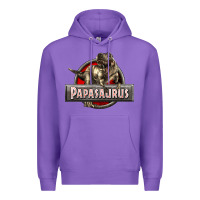 Purple Papasaurus T-Rex Premium Hoodie - LillyAllenDesigns