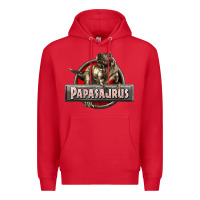 Red Papasaurus T-Rex Premium Hoodie - LillyAllenDesigns