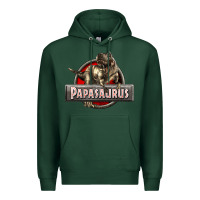 Sports Green Papasaurus T-Rex Premium Hoodie - LillyAllenDesigns