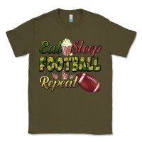 Army Green eat sleep football repeat Classic Tee - BundleAndBundleShop