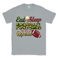 Heather Grey eat sleep football repeat Classic Tee - BundleAndBundleShop